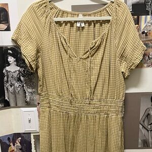 Pact Gingham Midi Dress